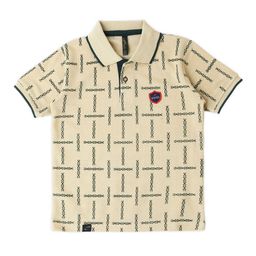 earth conscious Boys Conversational Printed Polo Collar Cotton T-shirt-image-30