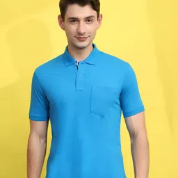 Cloak & Decker by Monte Carlo Men Solid Polo Collar Pockets T-shirt-image-60