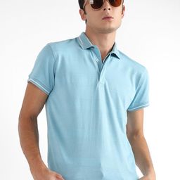 Campus Sutra Polo Collar Regular Fit Cotton  T-Shirt-image-83