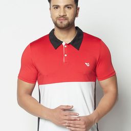 GLITO Colourblocked Polo Collar Casual T-Shirt-image-47