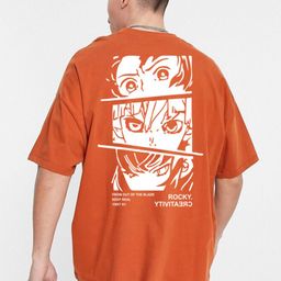 Imsa Moda Graphic Printed Drop-Shoulder Sleeves Cotton T-shirt-image-54