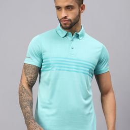 VECTOR X Striped Moisture Wicking Polo Collar T-shirt-picture-49