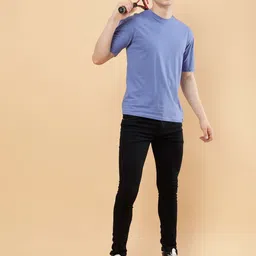 PockMAN Round Neck Drop Shoulder Cotton Oversized T-shirt-picture-34