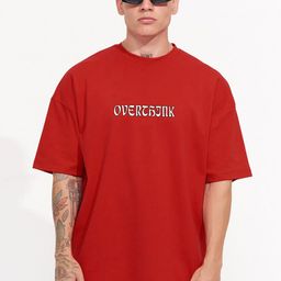 MISCHIEF MONKEY Men Cotton Typography Printed Oversized T-shirt-image-56