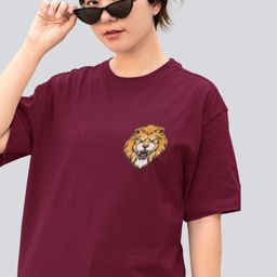 Slenor Women Printed Oversized  Cotton T-shirt-image-20