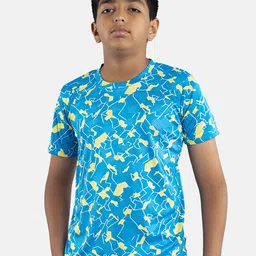 KiddoPanti Boys Abstract Printed Round Neck T-shirt-picture-40