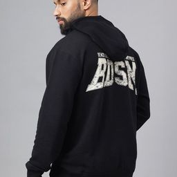 MuscleBlaze Unisex Printed Cotton Detachable Hood Sweatshirt-image-97