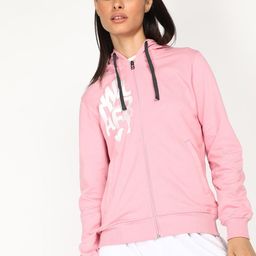 Wildcraft Front Open Long Sleeves Printed Detachable Hood Cotton Sweatshirt-18
