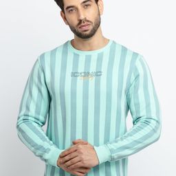 Status Quo Men Blue Striped Cotton Sweatshirt-image-57