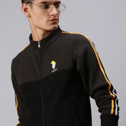 SHOWOFF Men Black Grey Casual Cotton Front Open Sweatshirt-picture-13