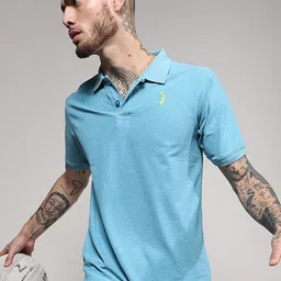Campus Sutra Men Typography Polo Collar Applique T-shirt-picture-21