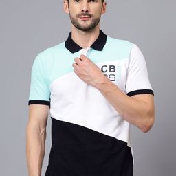Cantabil Men Colourblocked Polo Collar Applique T-shirt-picture-46