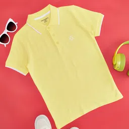Pantaloons Junior Boys Colourblocked Polo Collar Applique T-shirt-image-69