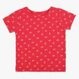 DYCA Girls Floral Printed Round Neck Cotton T-shirt-picture-39