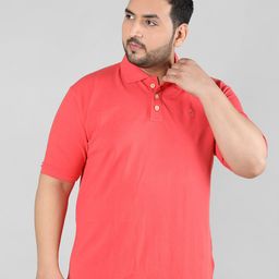 CHKOKKO Plus Size Polo Collar Regular Fit Cotton T-shirt-image-28