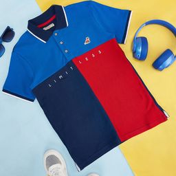 Pantaloons Junior Boys Colourblocked Polo Collar Cotton T-shirt-image-92