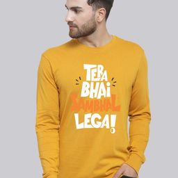 Friskers Typography Printed Round Neck Long Sleeve Pure Cotton T-shirt-image-81