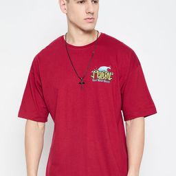 Mast & Harbour Men Graphic Printed Round Neck Pure Cotton Relaxed Fit T-shirt-picture-48