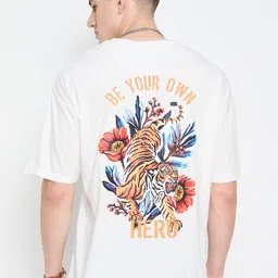 Mast & Harbour Men Graphic Printed Round Neck Pure Cotton Relaxed Fit T-shirt-picture-25