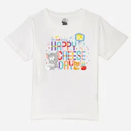 YK Warner Bros Boys Tom & Jerry Printed Round Neck Short Sleeves Cotton Oversized T-shirt-picture-33