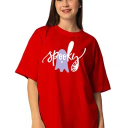 STATUS MANTRA Typography Printed Round Neck Drop-Shoulder Sleeves Oversized T-shirt-picture-13
