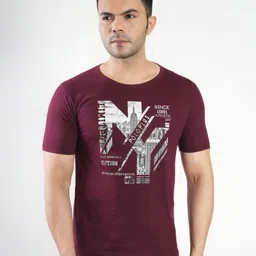 Polo Plus Men Printed Bio Finish Applique T-shirt-image-25