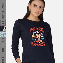 CHOZI Pack Of 2 Printed Cotton Casual T-shirt-picture-11