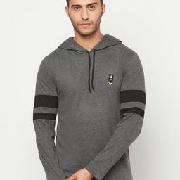GLITO Hooded Long Sleeves Cotton T-shirt-image-36