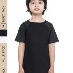 IndiWeaves Boys Pack Of 2 Pure Cotton T-shirt-image-80