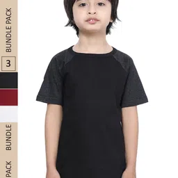 IndiWeaves Boys Pack Of 3 Pure Cotton T-shirts-26