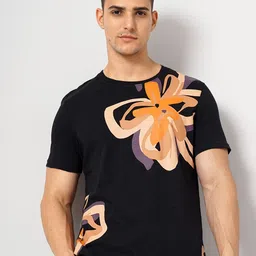 Celio Floral Printed Cotton T-shirt-image-46
