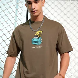 HIGHLANDER Graphic Printed Round Neck Drop-Shoulder Sleeves Relaxed Fit T-Shirt-image-21