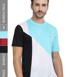 FTX Pack Of 3 Colourblocked Round Neck Dry Fit Sports T-shirt-image-96