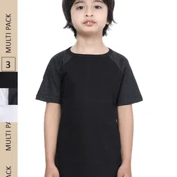 IndiWeaves Boys Pack Of 3 Pure Cotton T-shirts-image-45