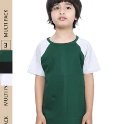 IndiWeaves Boys Pack Of 3 Pure Cotton T-shirts-image-14