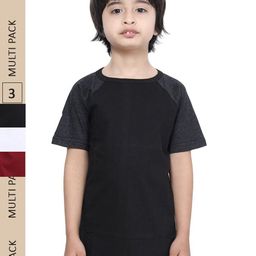 IndiWeaves Boys Pack Of 3 Pure Cotton T-shirt-image-43