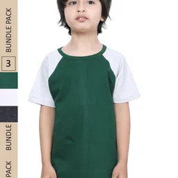 IndiWeaves Boys Pack Of 3 Pure Cotton T-shirts-10