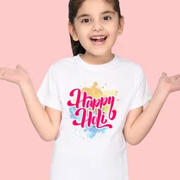 NUSYL Girls Typography Printed Round Neck T-shirt-image-15