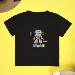Cutiekins Boys Round Neck Short Sleeves Graphic Printed Regular Fit Cotton T-shirt-image-10