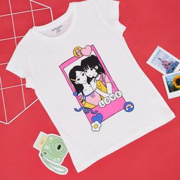 Pantaloons Junior Girls Graphic Printed Round Neck Cotton T-shirt-picture-43