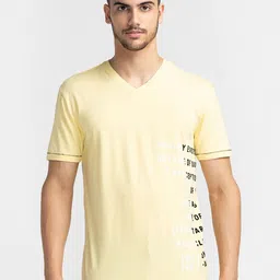 Being Human Typography Printed V-Neck T-shirt-image-37
