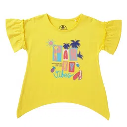 Cub McPaws Girls Yellow & Pink Print Tropical Top-image-17
