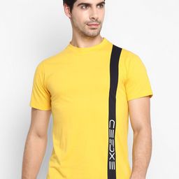 OFF LIMITS Men Yellow Typography Printed T-shirt-image-2