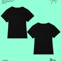 BAESD Girls Pack Of 2 Solid Round Neck Short Sleeves Cotton Casual T-shirts-image-19