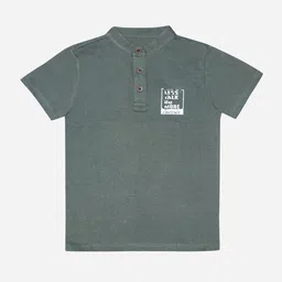 DYCA Boys Henley Neck Short Sleeves Cotton T-shirt-39