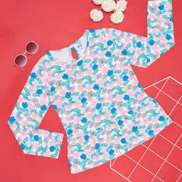 YU by Pantaloons Girls Floral Printed Round Neck Long Sleeves Regular Fit T-shirt-image-85