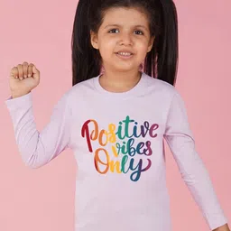 NUSYL Girls Typography Printed T-shirt-image-59