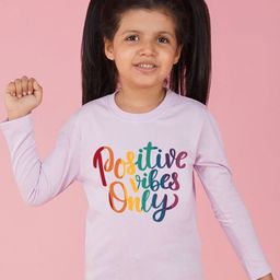 NUSYL Girls Typographic Printed Long Sleeves T-shirt-image-99