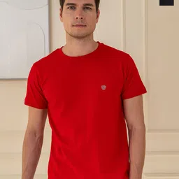 Lux Cozi Pack Of 2 Short Sleeves Round Neck Cotton Casual T-Shirts-image-94