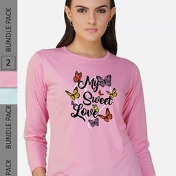 CHOZI Pack Of 2 Printed Round Neck Cotton T-shirt-picture-26